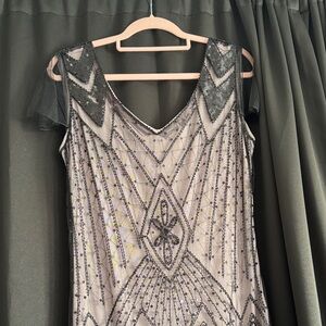 Elegant Beaded Evening Dress